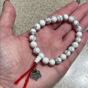 House of Blues White and Silver Beaded Bracelet